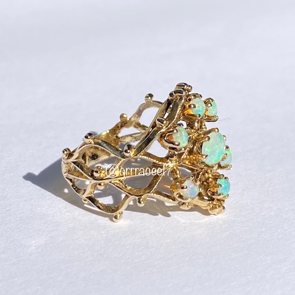 14KT Antique Australian opal ring😍✨ - Picture 6 of 17